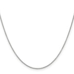 14K White Gold 1.2mm Cable with Lobster Clasp Chain