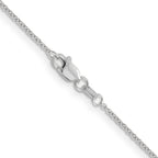 14K White Gold Solid Cable Chain Necklace 1.2mm