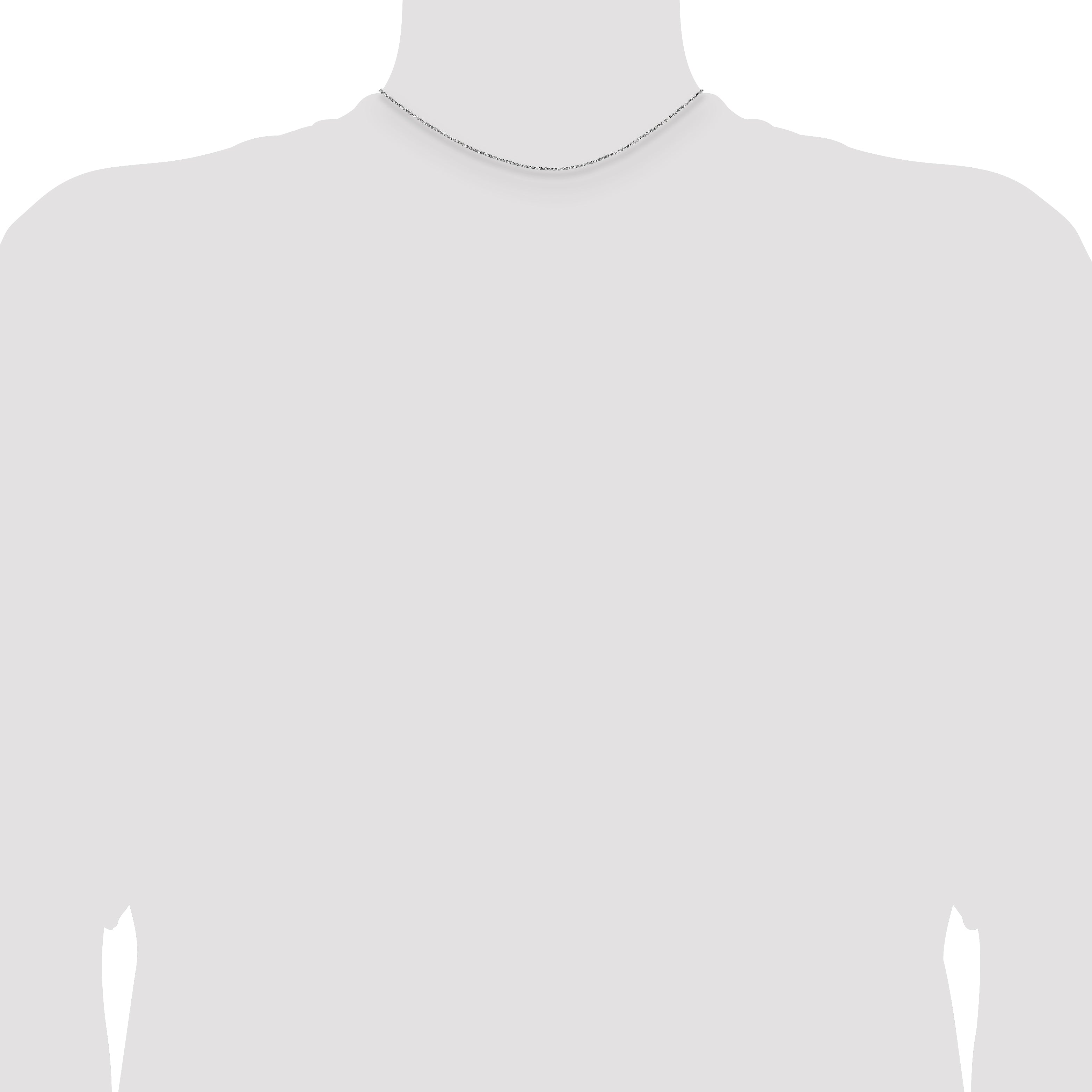 14K White Gold 14 inch 1.2mm Cable with Lobster Clasp Chain