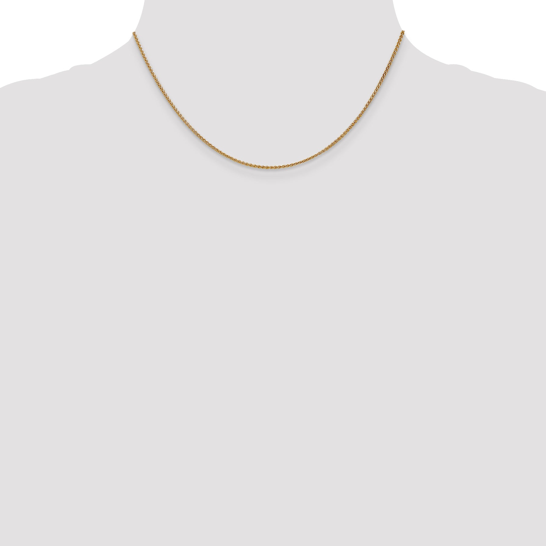 14K 1.25mm Spiga with Lobster Clasp Chain