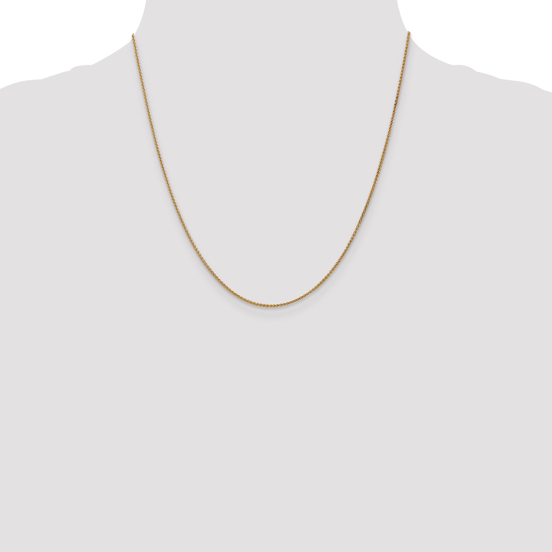 14K 1.25mm Spiga with Lobster Clasp Chain