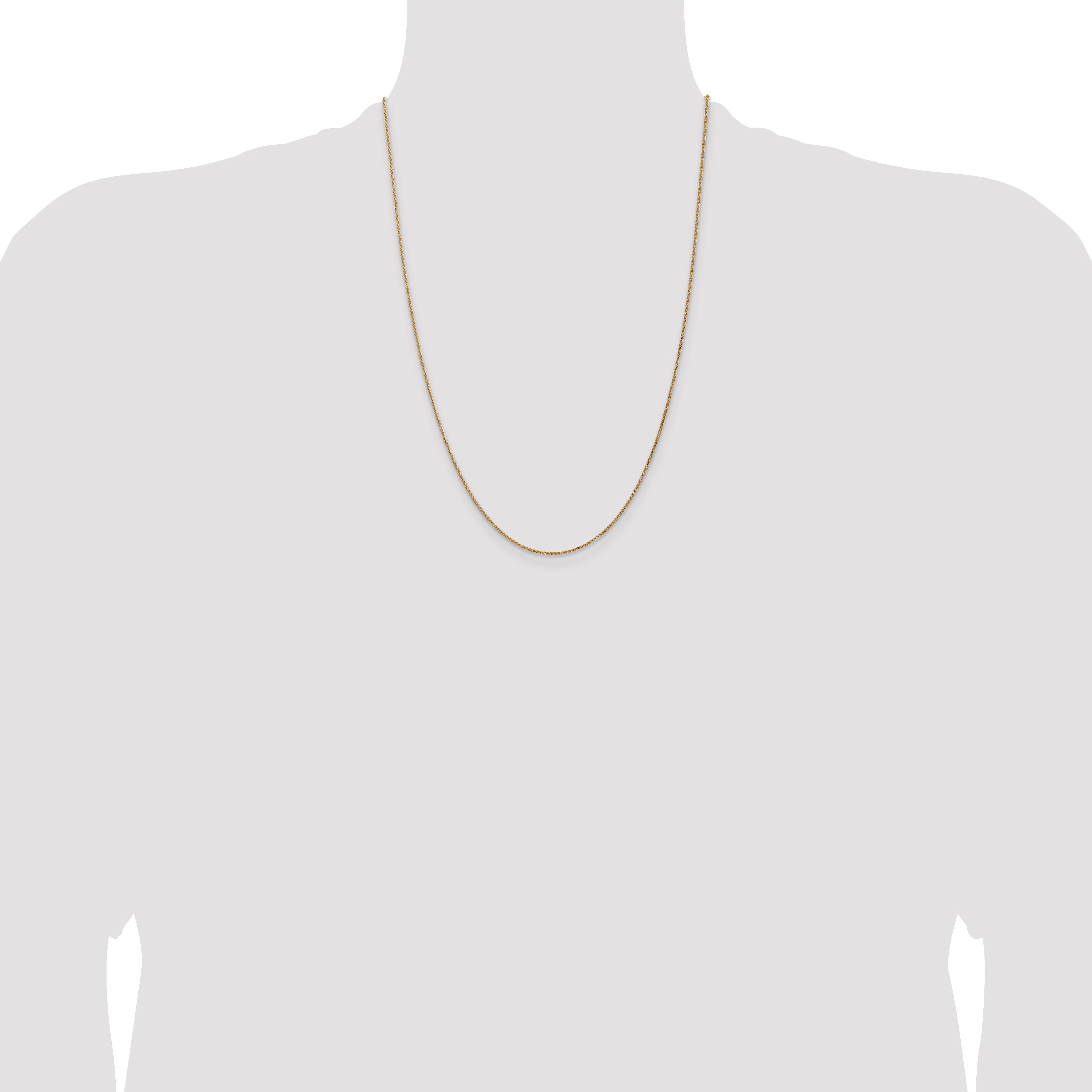 14K 1.25mm Spiga with Lobster Clasp Chain