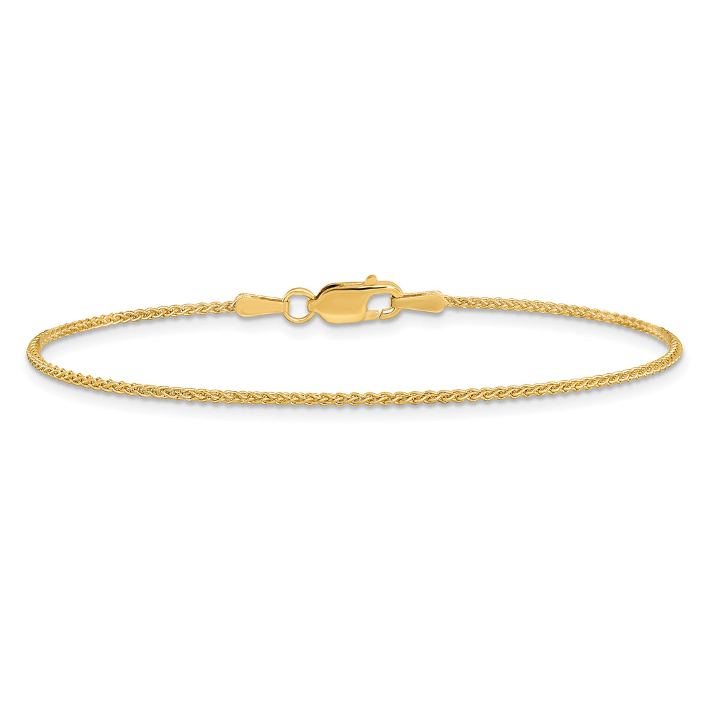 14K 10 inch 1.25mm Spiga with Lobster Clasp Anklet