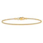 14K 10 inch 1.25mm Spiga with Lobster Clasp Anklet