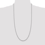 14K White Gold Solid Cable Chain Necklace 3.2mm