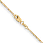 14K Yellow Gold Solid Cable Chain Necklace 1.2mm