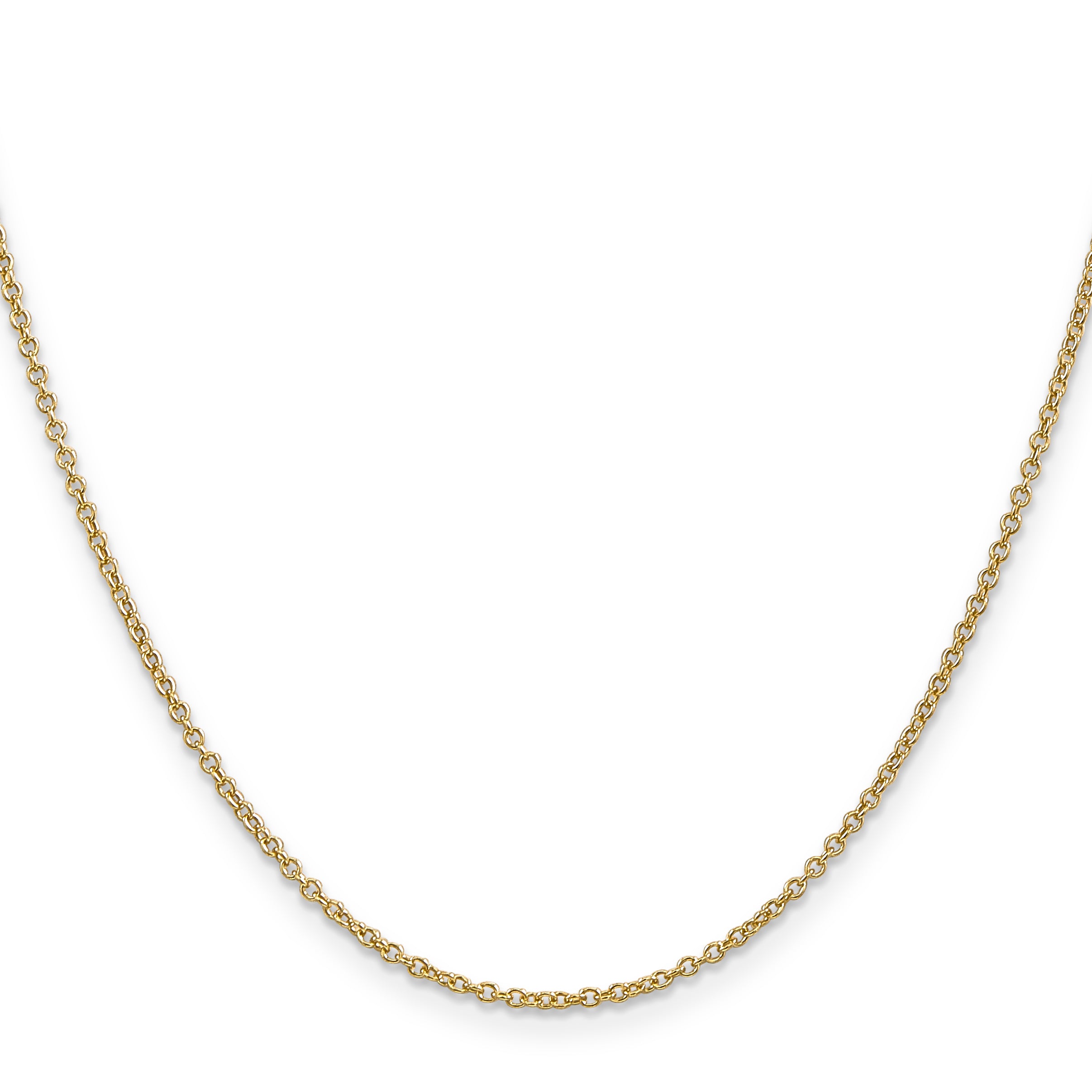 14K 30 inch 1.4mm Round Open Wide Link Cable with Lobster Clasp Chain