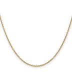 14K 30 inch 1.4mm Round Open Wide Link Cable with Lobster Clasp Chain
