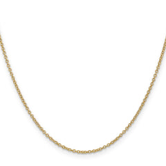 14K 30 inch 1.4mm Round Open Wide Link Cable with Lobster Clasp Chain
