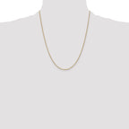 14K 22 inch 1.4mm Round Open Wide Link Cable with Lobster Clasp Chain