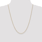 14K 24 inch 1.4mm Round Open Wide Link Cable with Lobster Clasp Chain