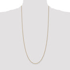 14K 30 inch 1.4mm Round Open Wide Link Cable with Lobster Clasp Chain