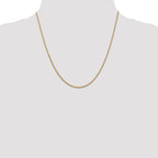 14K 20 inch 1.6mm Round Open Link Cable with Lobster Clasp Chain