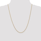 14K 24 inch 1.6mm Round Open Link Cable with Lobster Clasp Chain