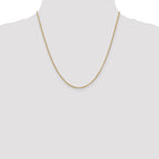 14K 2mm Round Open Link Cable with Lobster Clasp Chain