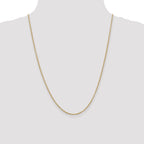 14K 2mm Round Open Link Cable with Lobster Clasp Chain