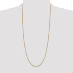 14K 2mm Round Open Link Cable with Lobster Clasp Chain