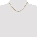14K 2.4mm Round Open Link Cable with Lobster Clasp Chain