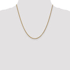 14K 2.4mm Round Open Link Cable with Lobster Clasp Chain