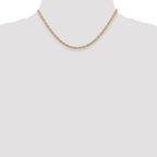 14K 3.2mm Round Open Link Cable with Lobster Clasp Chain