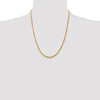 14k 3mm Parisian Wheat with Lobster Clasp Chain