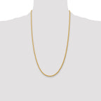 14k 3mm Parisian Wheat with Lobster Clasp Chain