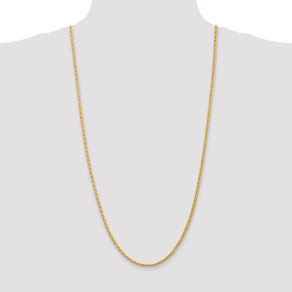 14k 3mm Parisian Wheat with Lobster Clasp Chain