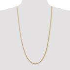 14k 3mm Parisian Wheat with Lobster Clasp Chain
