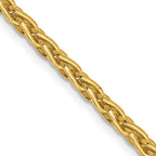 14k 3mm Parisian Wheat with Lobster Clasp Chain