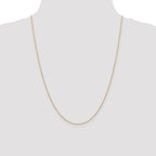 14K 24 inch 1.2mm Diamond-cut Beaded with Lobter Clasp Pendant Chain