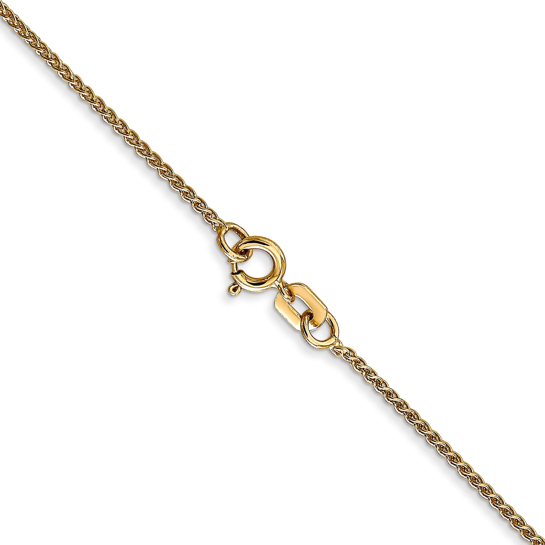 14K 1.05mm Spiga with Spring Ring Clasp Chain