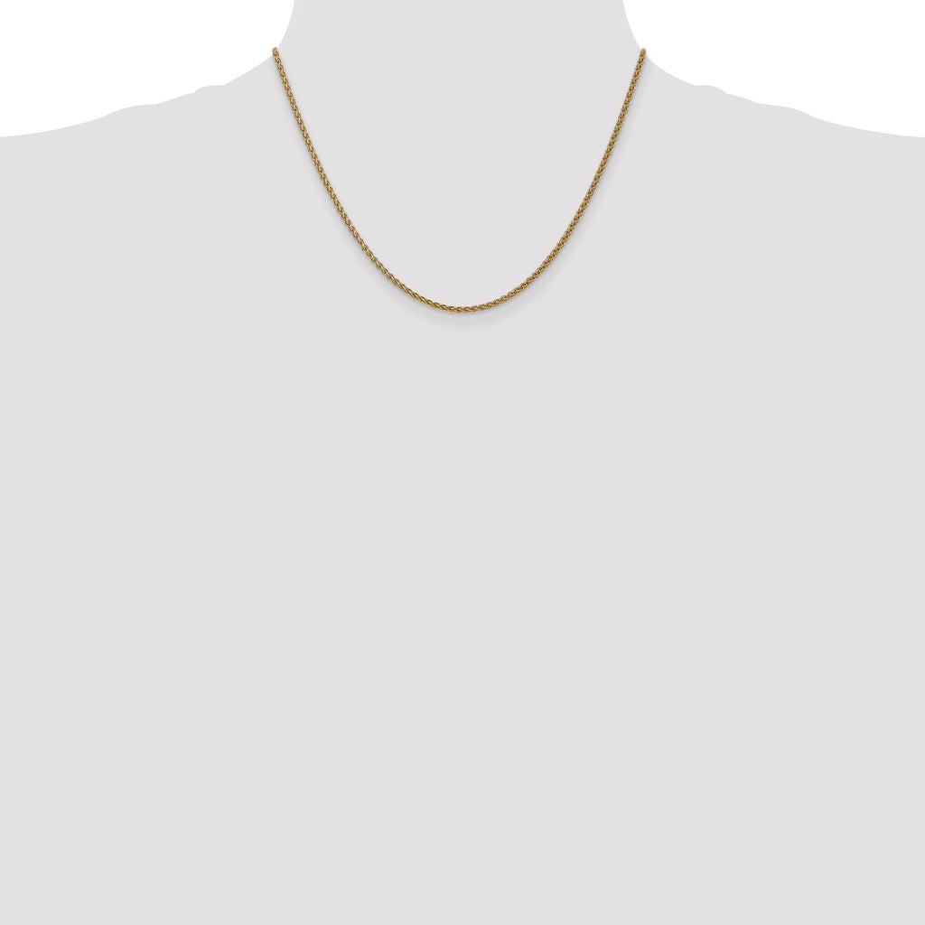14K 1.05mm Spiga with Spring Ring Clasp Chain