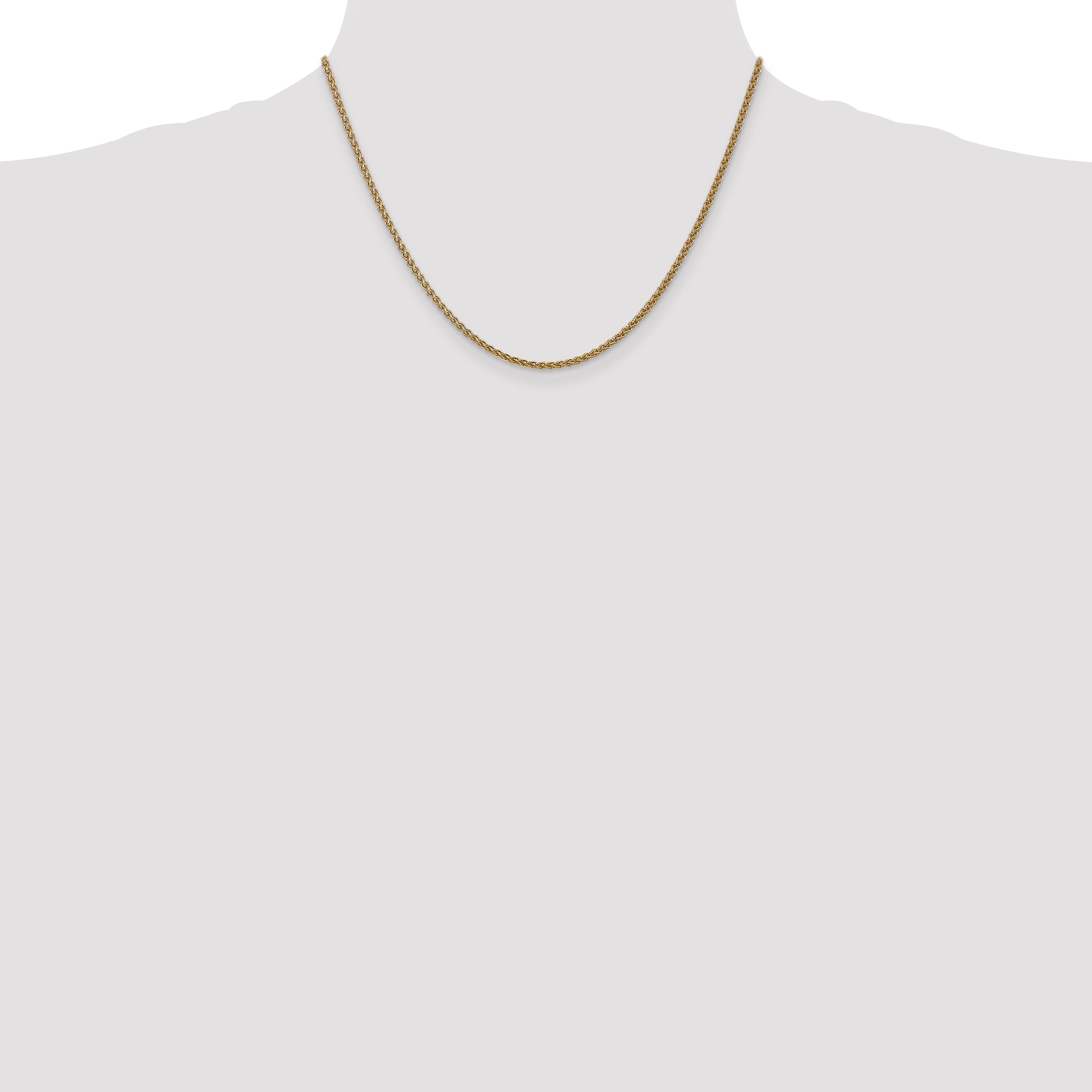 14K 1.05mm Spiga with Spring Ring Clasp Chain