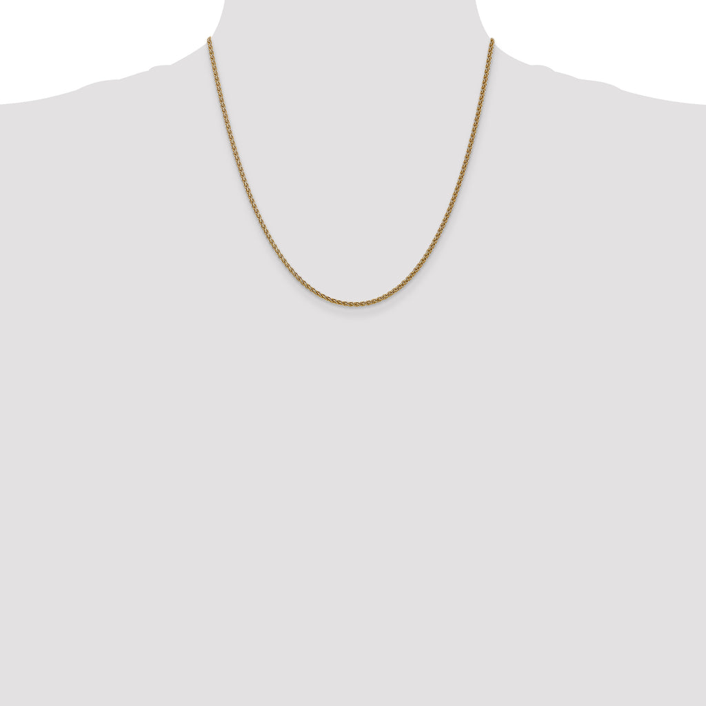 14K 1.05mm Spiga with Spring Ring Clasp Chain