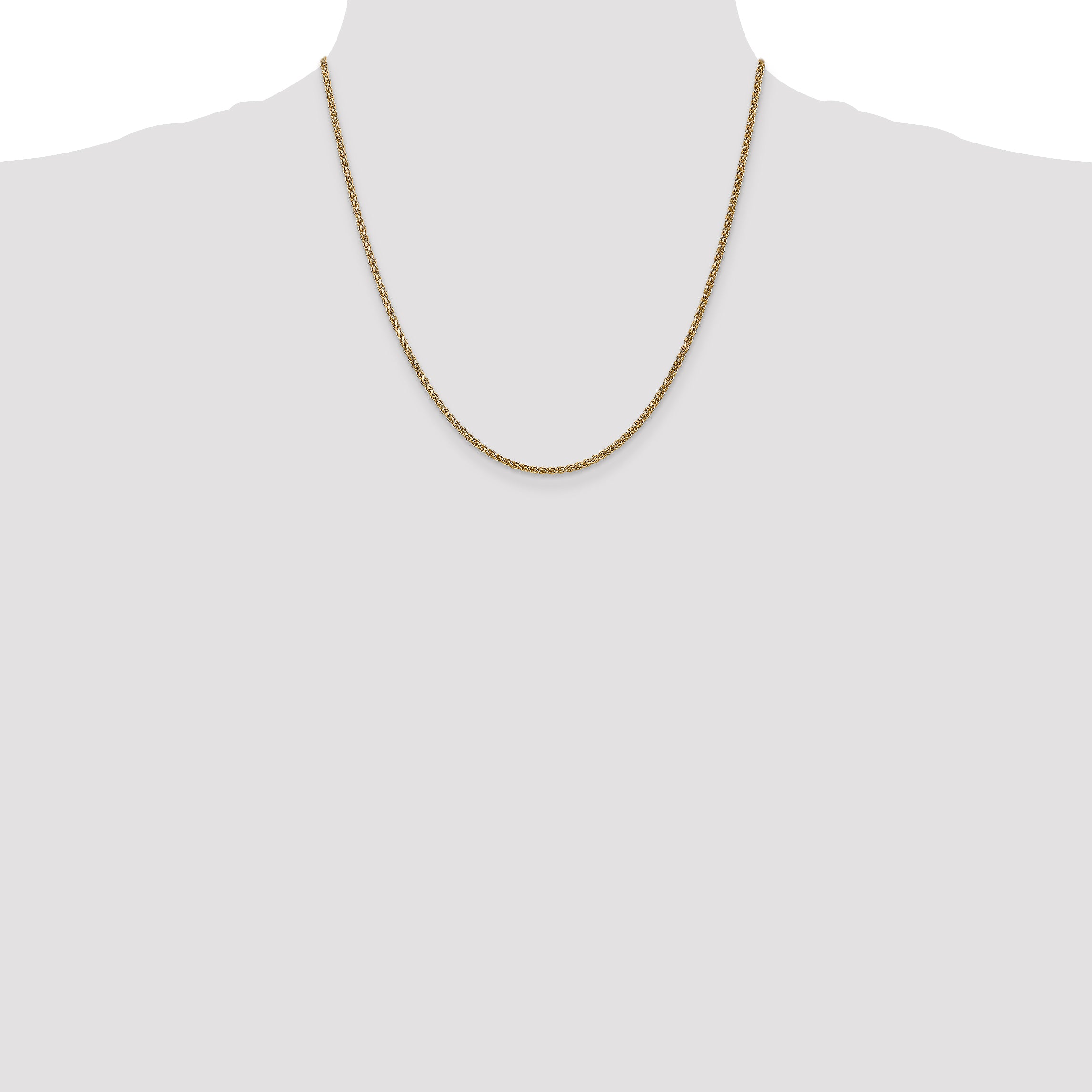 14K 1.05mm Spiga with Spring Ring Clasp Chain