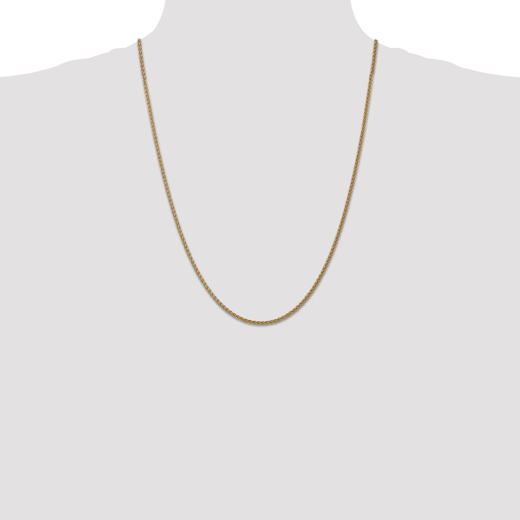 14K 1.05mm Spiga with Spring Ring Clasp Chain