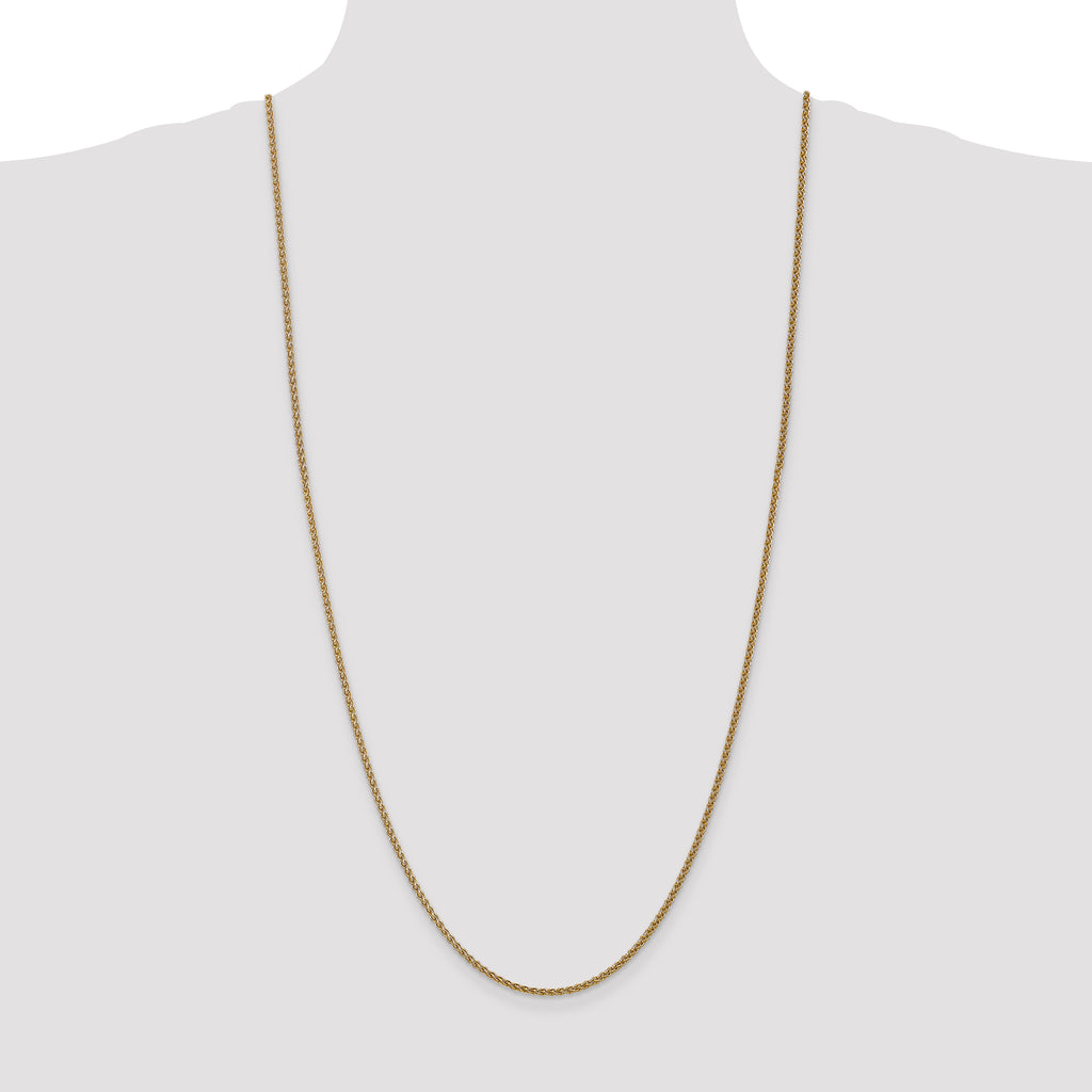14K 1.05mm Spiga with Spring Ring Clasp Chain