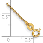 14K 1.05mm Spiga with Spring Ring Clasp Chain