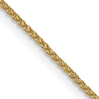14K Yellow Gold Solid Wheat Chain Necklace 1.05mm