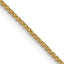 14K Yellow Gold Solid Wheat Chain Necklace 1.05mm