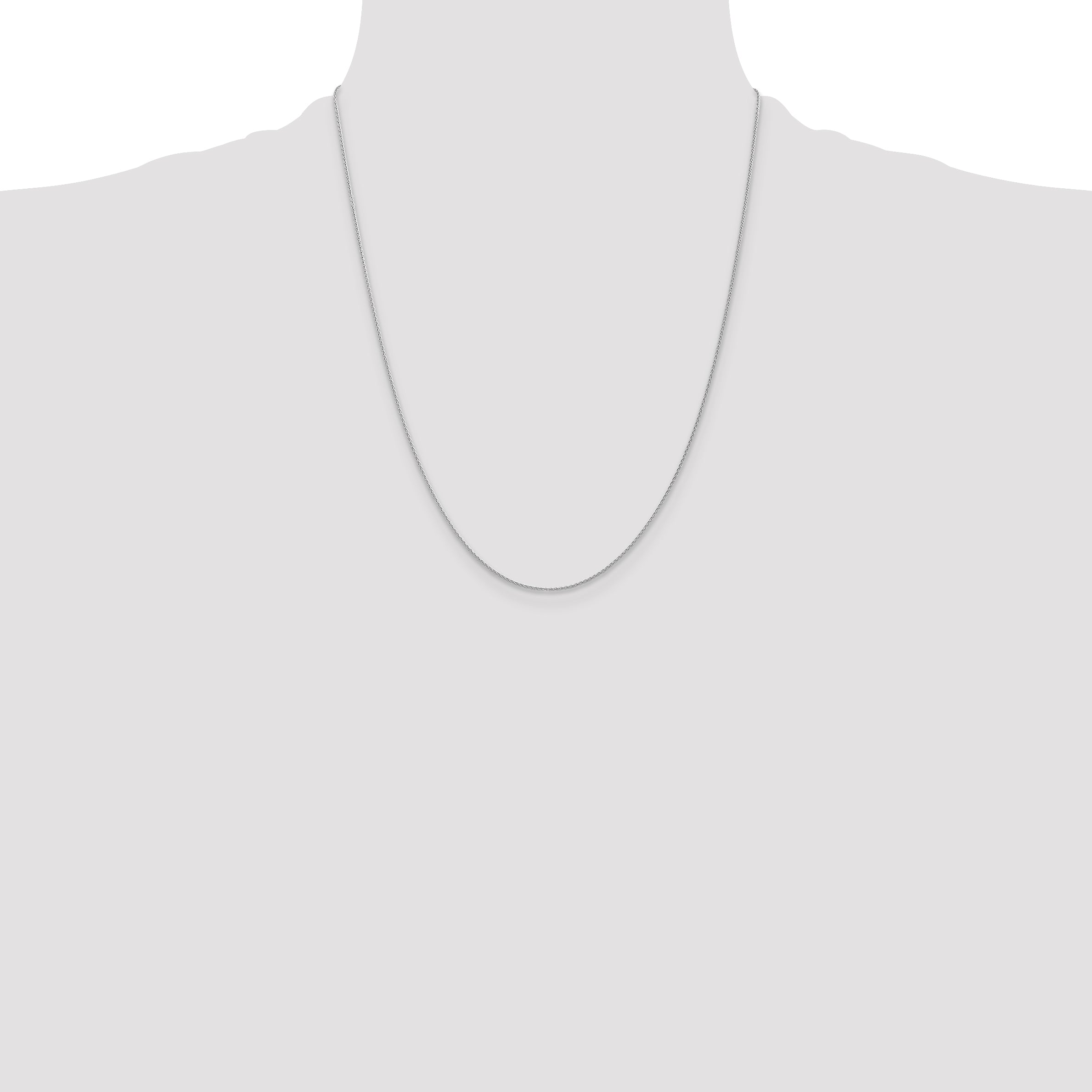 14K White Gold 22 inch 1mm Parisian Wheat with Lobster Clasp Chain