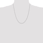 14K White Gold 1mm Parisian Wheat with Lobster Clasp Chain