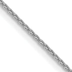 14K White Gold 1mm Parisian Wheat with Lobster Clasp Chain