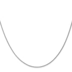 14K White Gold Solid Wheat Chain Necklace 1.2mm