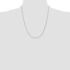 14K White Gold 1.2mm Parisian Wheat with Lobster Clasp Anklet