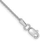 14K White Gold 1.2mm Parisian Wheat with Lobster Clasp Anklet