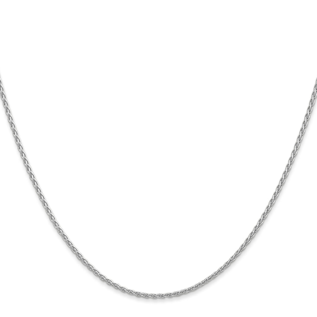 14K White Gold 1.5mm Parisian Wheat with Lobster Clasp Anklet