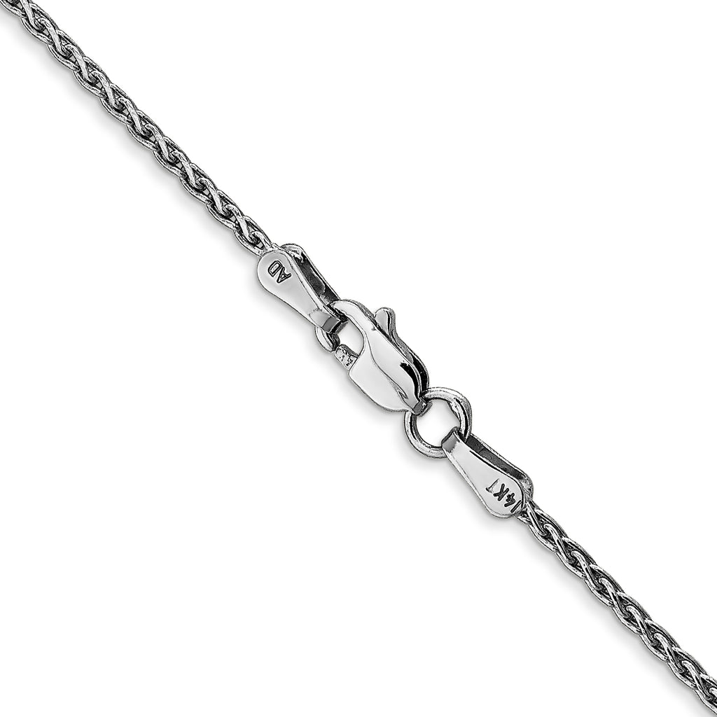 14K White Gold 1.5mm Parisian Wheat with Lobster Clasp Anklet