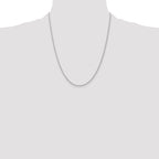 14K White Gold Solid Wheat Chain Necklace 1.5mm
