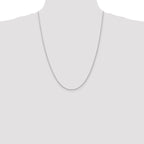14K White Gold 1.5mm Parisian Wheat with Lobster Clasp Anklet